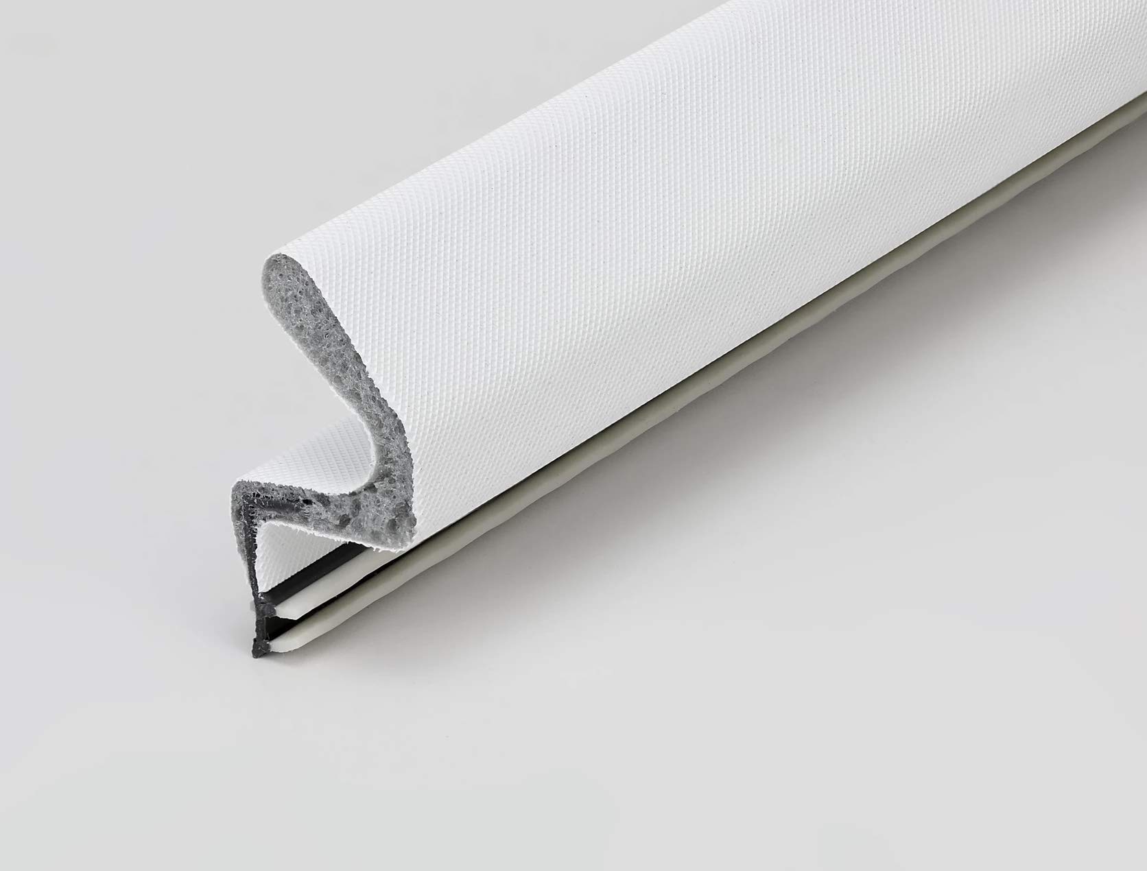 Version 1.0.0 3 Pieces of White Replacement Door Seal for Kerfed Millwork Doors - Door Weatherstrip (3 Pieces 85" Long Each) - Image 1