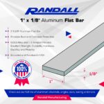 92" Long Aluminum Flat Bar – 6063-T6 Alloy – Solid Metal Strip for Framing, Trim, DIY, and Fabrication Projects (Anodized, 1" Wide x 1/8" Thick) - Image 2