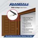 Door Weatherstripping Set with White PVC Carrier and Foam Gasket in Black | Door Draft Stopper for Sides and Top | Foam Weather Stripping Door Seal | Two 7 Foot and One 3 Foot Piece Fits Most Doors - Image 3