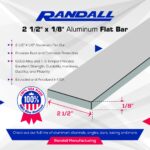92" Long - 2 1/2" x 1/8" Anodized Aluminum Bar 6063 Alloy T-6 Temper - Image 2