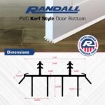 PVC Slide in Kerf Style Door Bottom with Weatherstripping Fins, 1 3/4" Wide (White, 36 1/4") - Image 3