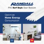 PVC Slide in Kerf Style Door Bottom with Weatherstripping Fins, 1 3/4" Wide (White, 36 1/4") - Image 4