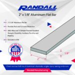 92 Inch Long Aluminum Flat Bar 2 Inch Wide x 1/8" Thick, Aluminum Bar Stock, Flat Aluminum Strip, Metal Bar Stock for DIY, Repairs, Bracing, Trim, Crafts, and General Purpose Projects (92") - Image 2