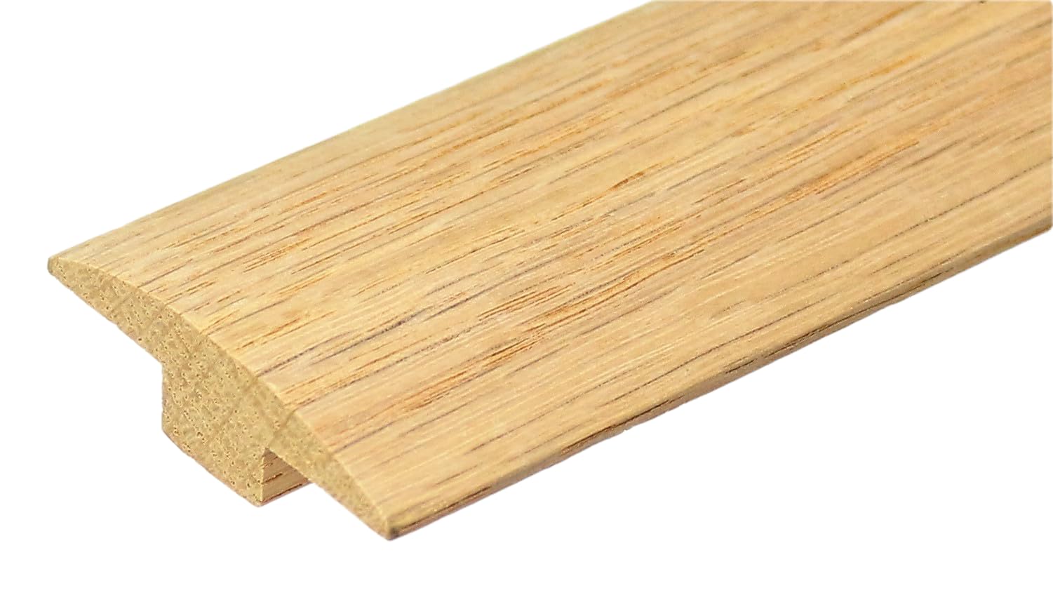 Version 1.0.0 1 1/2" Wide Oak T-Molding – 36" Solid Red Oak Floor Transition Strip – Unfinished and Stainable – Pre-Drilled with Nails Included (3 FT) - Image 1