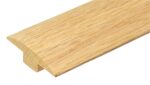 1 1/2" Wide Oak T-Molding – 72" Solid Red Oak Floor Transition Strip – Unfinished and Stainable – Pre-Drilled with Nails Included (6 FT)