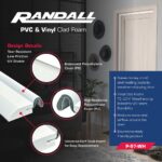Door Weatherstripping Set with PVC Carrier and Foam Gasket in White | Door Draft Stopper for Sides and Top | Foam Weather Stripping Door Seal | Two 7 Foot and One 3 Foot Piece Fits Most Doors - Image 3