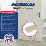 Beige Vinyl Door Bottom for 1 3/4" - 2" Thick Doors (3 FT Long) - Image 3