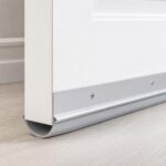 36 Inch Slide-On Door Sweep for Bottom of Door, Silver Aluminum Door Bottom Seal with Flexible Gray Rubber, Under Door Draft Stopper and Gap Filler for Exterior or Interior Doors