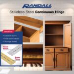 1 1/2" Continuous Hinge (Piano Hinge) 2, 3, 4, 6 and 7 FT Lengths (2 FT, Nickel Plated) - Image 3