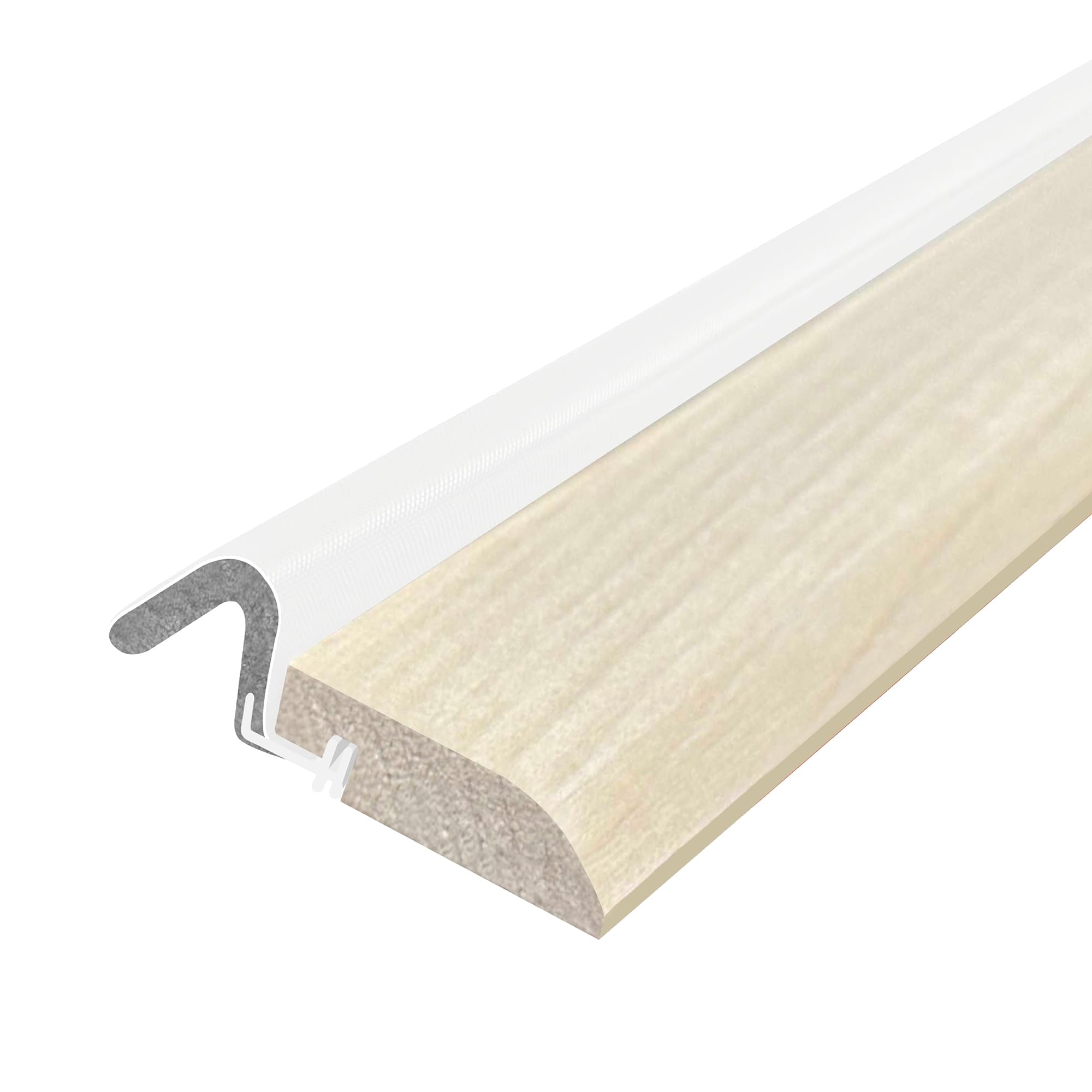 Version 1.0.0 Wood Door Stop Set with White Kerf Weatherstrip (3 Piece Set) - Image 1
