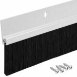 Aluminum Brush Door Sweep for Bottom of Door Exterior, 36 Inch, Metal Door Sweep for Interior & Exterior Doors, Storm Doors, & Screen Doors, Seals Gaps up to 1-1/2",