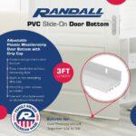 PVC Slide-On Door Bottom | Adjustable Plastic Weatherstrip Door Bottom with Drip Cap | 3 Feet (36-Inch) | for 1 3/4” Doors | White | Fits Gaps 3/8” to 7/8” | Made in The USA - Image 2
