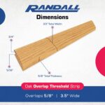 Prefinished Oak Overlap Threshold 3 1/2" Wide x 5/8" Thick with 5/16" High Overlap (6 FT [72 3/4"] Long) - Image 2
