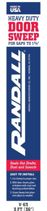 Heavy Duty Aluminum Door Sweep with Long Vinyl Seal, 3 FT White Door Bottom Weatherstrip, Draft Stopper for Exterior & Interior Doors, Easy Install Door Seal for Drafts, Dust & Insects - Image 5