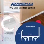4 FT (48") PVC Slide-On Door Bottom | Adjustable Plastic Weatherstrip Door Bottom with Drip Cap | for 1 3/4” Doors | Fits Gaps 3/8” to 7/8” | Made in The USA (White) - Image 3