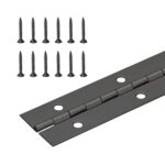 Black Stainless Steel Hinge – 201 Grade – 1.5" Wide | Rust-Resistant, Heavy Duty, Smooth Operation | Door, Cabinet & Furniture Hardware – Randall Manufacturing (36" Long)