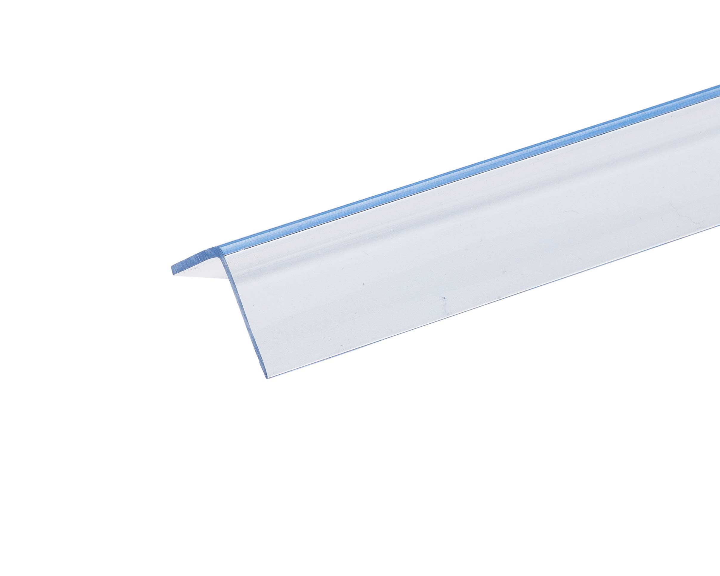 Version 1.0.0 4 FT (48") 1 1/4" x 1 1/4" Clear PETG Plastic Angle - Image 1