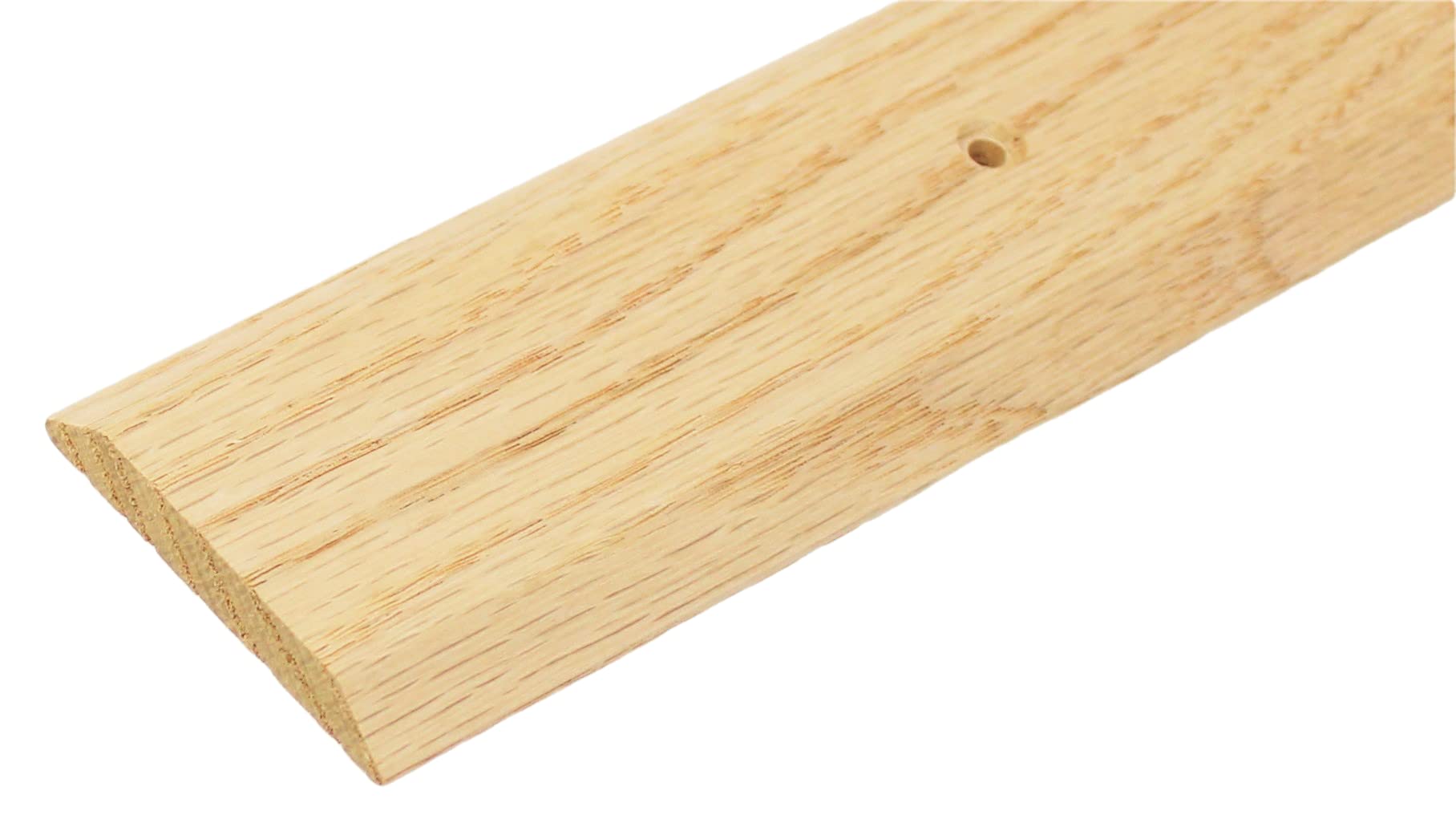 Version 1.0.0 6 FT - 2" Wide x 5/16" Thick Red Oak Mini Threshold/Seam Binder w/CounterSunk Mounting Holes (6 FT Long) - Image 1