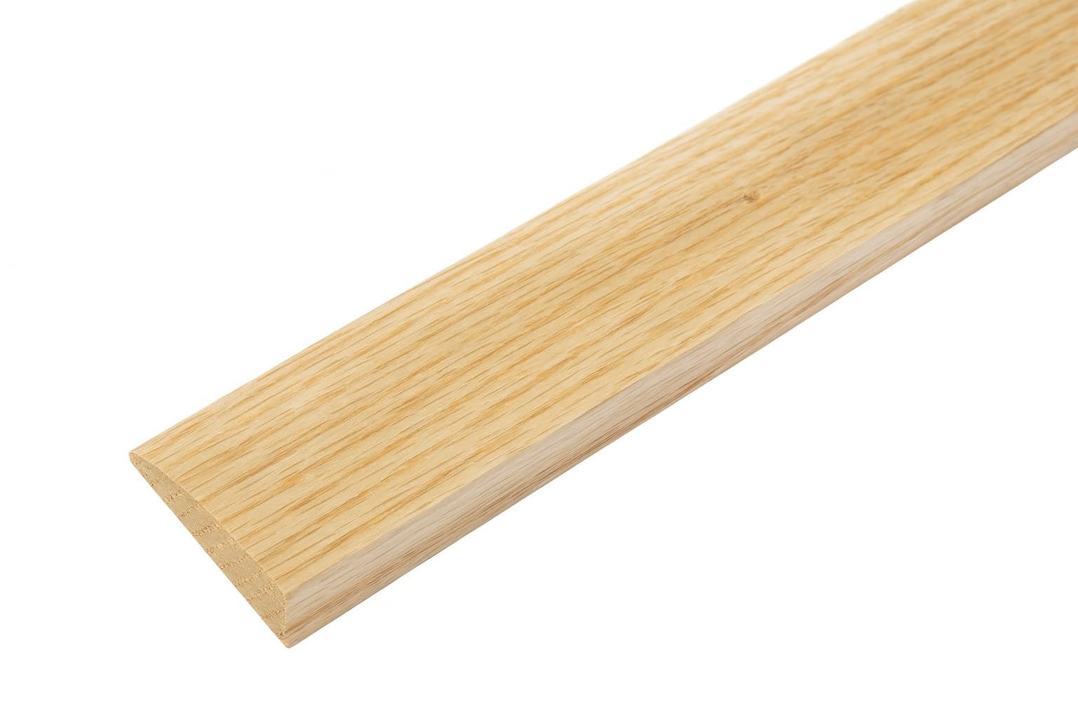 Version 1.0.0 36" Red Oak Butt Edging/Reducer – 1/2" Thick x 1-3/8" Wide Unfinished Solid Oak Transition Strip with Installation Holes – Flooring Trim for Hardwood, Laminate & Engineered Floors - Image 1