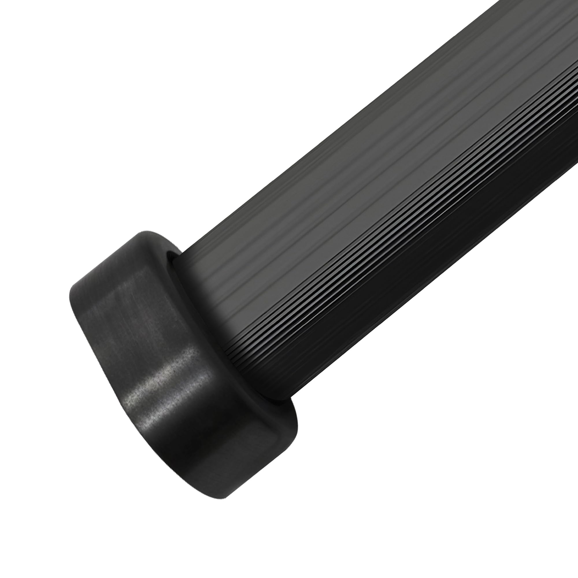 Version 1.0.0 Aluminum Closet Pole – 1 3/16" H x 19/32" W x 1mm Thick | Heavy-Duty Rust-Resistant Wardrobe Rod | For Built-In Closets, Garment Racks & Cabinets – Cut to Size (Black, 46") - Image 1
