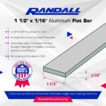 4 FT - 1 1/2" x 1/16" Anodized Aluminum Bar 6063 Alloy T-6 Temper - Image 2