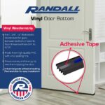 3 FT Brown Vinyl Door Bottom Seal – Self-Adhesive Door Bottom & Draft Guard for 1 3/4" to 2" Thick Doors | All-Season Protection by Randall Manufacturing Co., Inc - Image 2