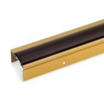 Aluminum Adjustable Door Bottom Weatherstrip for 1 3/8" & 1 3/4" Thick Doors for Gaps 1/2" to 1 1/4" (Gold)