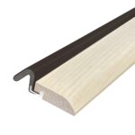 Streamline Pattern Wood Door Stop Set, with Brown Q-LON Weatherstrip 2-7 FT (84") Pieces and 1-3 FT (37") Piece
