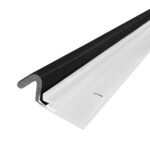 Aluminum and Q-LON Weatherstrip Door Stop Set 2-84" Pieces and 1-36" Piece (Silver and Black)
