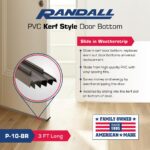 Randall 36″ Kerf-Style Door Bottom with Vinyl Fins – Brown Door Weatherstrip & Draft Stopper, Slide-in Threshold Seal for Exterior/Interior Doors - Image 2