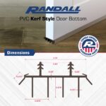 Randall 36″ Kerf-Style Door Bottom with Vinyl Fins – Brown Door Weatherstrip & Draft Stopper, Slide-in Threshold Seal for Exterior/Interior Doors - Image 3