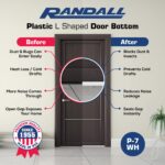 36″ L-Shaped PVC Door Bottom – Triple Vinyl Seals & Drip Cap – Fits 1-3/4″ to 2″ Doors – Fills 1/4″–1/2″ Gaps – Slotted Mounting Holes & Screws Included (White) - Image 5