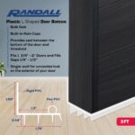36″ L-Shaped PVC Door Bottom – Triple Vinyl Seals & Drip Cap – Fits 1-3/4″ to 2″ Doors – Fills 1/4″–1/2″ Gaps – Slotted Mounting Holes & Screws Included (White) - Image 3