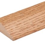 6 FT - Prefinished Oak Reducer Molding with Natural Color Stain (3/8", 1/2", and 5/8" Thicknesses Available) (6 FT Long: 1 1/4" Wide x 3/8" Thick)