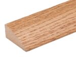 6 FT - Prefinished Oak Reducer Molding with Natural Color Stain (3/8", 1/2", and 5/8" Thicknesses Available) (6 FT Long: 1 3/8" Wide x 1/2" Thick)