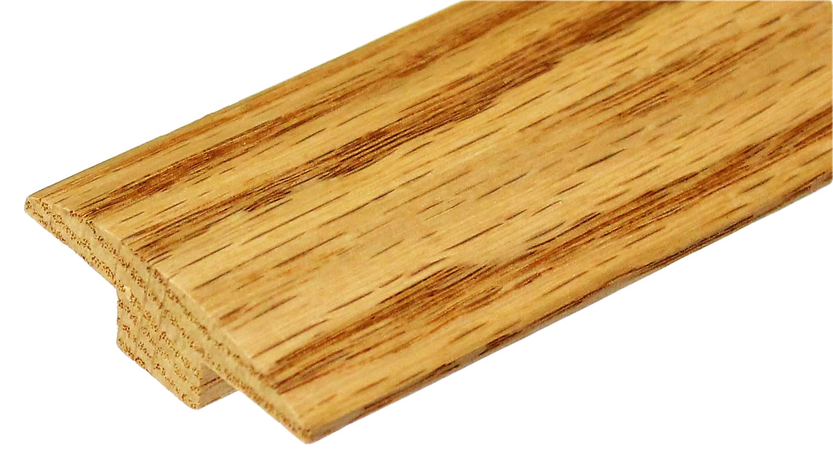 Version 1.0.0 1 1/2" Wide Oak T-Molding 5/8" High Prefinished with Light Stain and Top-Coated (6 FT Long) - Image 1