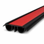 36" PVC Double Bubble Seal Self Adhesive Door Bottom, Stick-On Under Door Draft Stopper, Door Sweep Replacement for 1-3/4" to 2" Doors, Seals Gaps up to 1/2" (Black) - Image 5