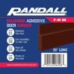 Adhesive Backed Door Draft Stopper – Silicone Under Door Sweep for Interior & Exterior Doors, Noise & Air Insulation, Self Stick Weather Stripping Door Seal, 2" W x 39" L (Brown) by Randall Mfg - Image 7