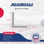 4 FT - 1 1/2" x 1/16" Anodized Aluminum Angle 6063 Alloy T-6 Temper - Image 2