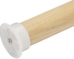 Closet Rod for Hanging Clothes, 4 FT Wood Closet Pole, 1-3/8" Thick Heavy Duty Closet Rod with Plastic Brackets & Screws, Natural Clothes Hanging Rod for Closet Organization,
