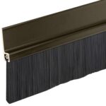 Adhesive Backed Brush Sweep Door Sweep (Brown, 4 FT - 1 1/2" Long Brush)