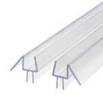 2 Pack - Frameless Shower Door Bottom Seal Sweep 39" Long for 3/8" Inch Glass - Made in The USA - Stop Leaks and Water Coming Out of Shower