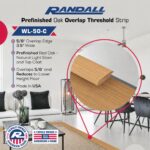 Prefinished Oak Overlap Threshold – 3 1/2" Wide x 5/8" Thick, 5/16" High Overlap | Solid Red Oak Reducer for Transitioning Between Uneven Floors |  (4 FT [48 3/4"] Long) - Image 3