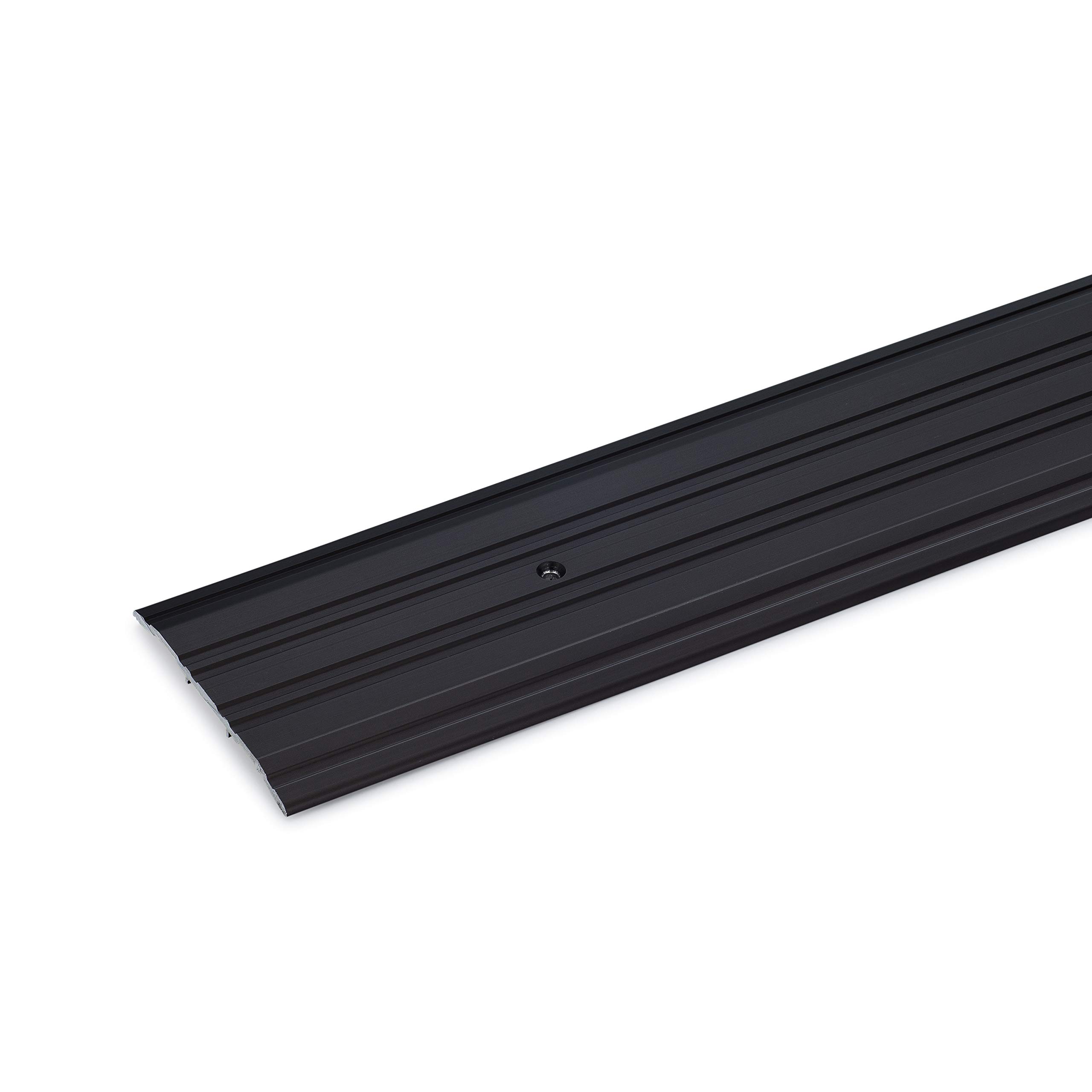 Version 1.0.0 48 3/4" Long x 4" Wide x 1/4" High Corrugated Dark Bronze Anodized Threshold (4 FT) - Image 1
