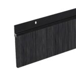 Heavy Duty Brush Door Sweep | Aluminum Holder with 3" Extra-Long Polypropylene Bristles | Weather Stripping Door Bottom Seal for Large Gaps – Exterior & Interior Doors (Black, 36")