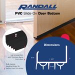 PVC Slide-On Door Bottom | Adjustable Plastic Weatherstrip Door Bottom with Drip Cap | 3 Feet (36-Inch) | for 1 3/4” Doors | Black | Fits Gaps 3/8” to 7/8” | Made in The USA - Image 3
