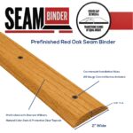 2" Wide x 5/16" Thick Pre-Finished Mini Threshold Seam Binder, Natural Wood Floor Transition Strip, Oak Doorway Threshold, Floor Seam Cover for Hardwood, Laminate, Vinyl & Tile - Image 2