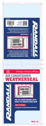 Air Conditioner Foam Weatherstrip 42" Long (1 1/4" Thick) - Image 2