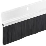Heavy Duty Brush Door Sweep – 36" Long Draft Stopper | Clear Anodized Aluminum Holder with 2" Polypropylene Bristles | Weather Stripping Door Bottom Seal for Exterior & Interior Doors