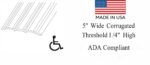 3 FT Corrugated Aluminum Threshold – 5" Wide x 1/4" High Flat Floor Transition Strip – 36" Long Heavy-Duty Door Saddle – Slip-Resistant Surface –  (3 FT [36"] Long) - Image 3